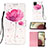 Coque Portefeuille Motif Fantaisie Livre Cuir Etui Clapet Y03B pour Samsung Galaxy A12 5G Rose