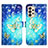 Coque Portefeuille Motif Fantaisie Livre Cuir Etui Clapet Y03B pour Samsung Galaxy A33 5G Bleu Ciel