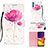 Coque Portefeuille Motif Fantaisie Livre Cuir Etui Clapet Y03B pour Samsung Galaxy A34 5G Rose