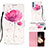 Coque Portefeuille Motif Fantaisie Livre Cuir Etui Clapet Y03B pour Samsung Galaxy A35 5G Rose