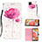 Coque Portefeuille Motif Fantaisie Livre Cuir Etui Clapet Y03B pour Samsung Galaxy A42 5G Rose