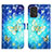 Coque Portefeuille Motif Fantaisie Livre Cuir Etui Clapet Y03B pour Samsung Galaxy A53 5G Bleu Ciel