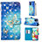 Coque Portefeuille Motif Fantaisie Livre Cuir Etui Clapet Y03B pour Samsung Galaxy A71 4G A715 Bleu Ciel