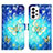 Coque Portefeuille Motif Fantaisie Livre Cuir Etui Clapet Y03B pour Samsung Galaxy A73 5G Bleu Ciel