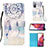 Coque Portefeuille Motif Fantaisie Livre Cuir Etui Clapet Y03B pour Samsung Galaxy S20 FE 4G Bleu Clair