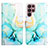 Coque Portefeuille Motif Fantaisie Livre Cuir Etui Clapet Y03B pour Samsung Galaxy S23 Ultra 5G Vert