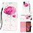 Coque Portefeuille Motif Fantaisie Livre Cuir Etui Clapet Y03B pour Samsung Galaxy XCover 5 SM-G525F Rose