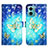 Coque Portefeuille Motif Fantaisie Livre Cuir Etui Clapet Y03B pour Xiaomi Redmi 11 Prime 5G Bleu Ciel