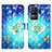 Coque Portefeuille Motif Fantaisie Livre Cuir Etui Clapet Y03B pour Xiaomi Redmi K50 5G Bleu Ciel