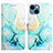 Coque Portefeuille Motif Fantaisie Livre Cuir Etui Clapet Y04B pour Apple iPhone 13 Petit