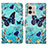 Coque Portefeuille Motif Fantaisie Livre Cuir Etui Clapet Y04B pour Motorola Moto G Stylus (2023) 4G Cyan