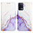 Coque Portefeuille Motif Fantaisie Livre Cuir Etui Clapet Y04B pour Oppo A94 4G Violet