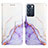 Coque Portefeuille Motif Fantaisie Livre Cuir Etui Clapet Y04B pour Oppo Reno6 5G Violet