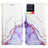 Coque Portefeuille Motif Fantaisie Livre Cuir Etui Clapet Y04B pour Realme 8 4G Violet