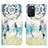 Coque Portefeuille Motif Fantaisie Livre Cuir Etui Clapet Y04B pour Samsung Galaxy M02s Bleu Clair