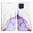 Coque Portefeuille Motif Fantaisie Livre Cuir Etui Clapet Y04B pour Samsung Galaxy M53 5G Violet