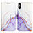 Coque Portefeuille Motif Fantaisie Livre Cuir Etui Clapet Y04B pour Xiaomi Redmi 9A Violet