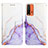 Coque Portefeuille Motif Fantaisie Livre Cuir Etui Clapet Y04B pour Xiaomi Redmi Note 9 4G Violet