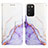 Coque Portefeuille Motif Fantaisie Livre Cuir Etui Clapet Y05B pour Samsung Galaxy A03s Violet Clair