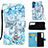 Coque Portefeuille Motif Fantaisie Livre Cuir Etui Clapet Y05B pour Samsung Galaxy S21 Plus 5G Petit