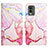 Coque Portefeuille Motif Fantaisie Livre Cuir Etui Clapet YB1 pour Nokia C32 Rose