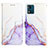 Coque Portefeuille Motif Fantaisie Livre Cuir Etui Clapet YB4 pour Motorola Moto E13 Violet