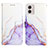 Coque Portefeuille Motif Fantaisie Livre Cuir Etui Clapet YB4 pour Motorola Moto G53j 5G Violet