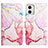 Coque Portefeuille Motif Fantaisie Livre Cuir Etui Clapet YB4 pour Motorola Moto G73 5G Rose