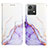 Coque Portefeuille Motif Fantaisie Livre Cuir Etui Clapet YB4 pour Motorola Moto G84 5G Violet