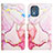 Coque Portefeuille Motif Fantaisie Livre Cuir Etui Clapet YB4 pour Nokia C02 Rose