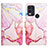 Coque Portefeuille Motif Fantaisie Livre Cuir Etui Clapet YB4 pour Nokia C22 Rose