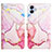 Coque Portefeuille Motif Fantaisie Livre Cuir Etui Clapet YB4 pour Samsung Galaxy F04 Rose