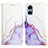 Coque Portefeuille Motif Fantaisie Livre Cuir Etui Clapet YB4 pour Sony Xperia 5 V Violet