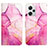 Coque Portefeuille Motif Fantaisie Livre Cuir Etui Clapet YB4 pour Xiaomi Redmi Note 12 Explorer Rose Rouge