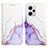 Coque Portefeuille Motif Fantaisie Livre Cuir Etui Clapet YB4 pour Xiaomi Redmi Note 12 Explorer Violet