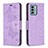 Coque Portefeuille Papillon Livre Cuir Etui Clapet B01F pour Nokia G22 Violet Clair