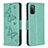 Coque Portefeuille Papillon Livre Cuir Etui Clapet B01F pour Samsung Galaxy A02s Vert