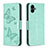 Coque Portefeuille Papillon Livre Cuir Etui Clapet B01F pour Samsung Galaxy A04E Vert