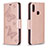 Coque Portefeuille Papillon Livre Cuir Etui Clapet B01F pour Samsung Galaxy A10s Or Rose