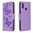 Coque Portefeuille Papillon Livre Cuir Etui Clapet B01F pour Samsung Galaxy A10s Violet Clair