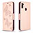 Coque Portefeuille Papillon Livre Cuir Etui Clapet B01F pour Samsung Galaxy A11 Or Rose