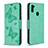 Coque Portefeuille Papillon Livre Cuir Etui Clapet B01F pour Samsung Galaxy A11 Vert