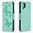 Coque Portefeuille Papillon Livre Cuir Etui Clapet B01F pour Samsung Galaxy A12 5G Vert