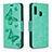 Coque Portefeuille Papillon Livre Cuir Etui Clapet B01F pour Samsung Galaxy A20e Vert