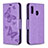 Coque Portefeuille Papillon Livre Cuir Etui Clapet B01F pour Samsung Galaxy A20e Violet Clair