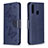 Coque Portefeuille Papillon Livre Cuir Etui Clapet B01F pour Samsung Galaxy A20s Bleu