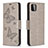 Coque Portefeuille Papillon Livre Cuir Etui Clapet B01F pour Samsung Galaxy A22 5G Gris