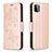 Coque Portefeuille Papillon Livre Cuir Etui Clapet B01F pour Samsung Galaxy A22 5G Or Rose