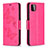 Coque Portefeuille Papillon Livre Cuir Etui Clapet B01F pour Samsung Galaxy A22 5G Rose Rouge