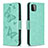 Coque Portefeuille Papillon Livre Cuir Etui Clapet B01F pour Samsung Galaxy A22 5G Vert